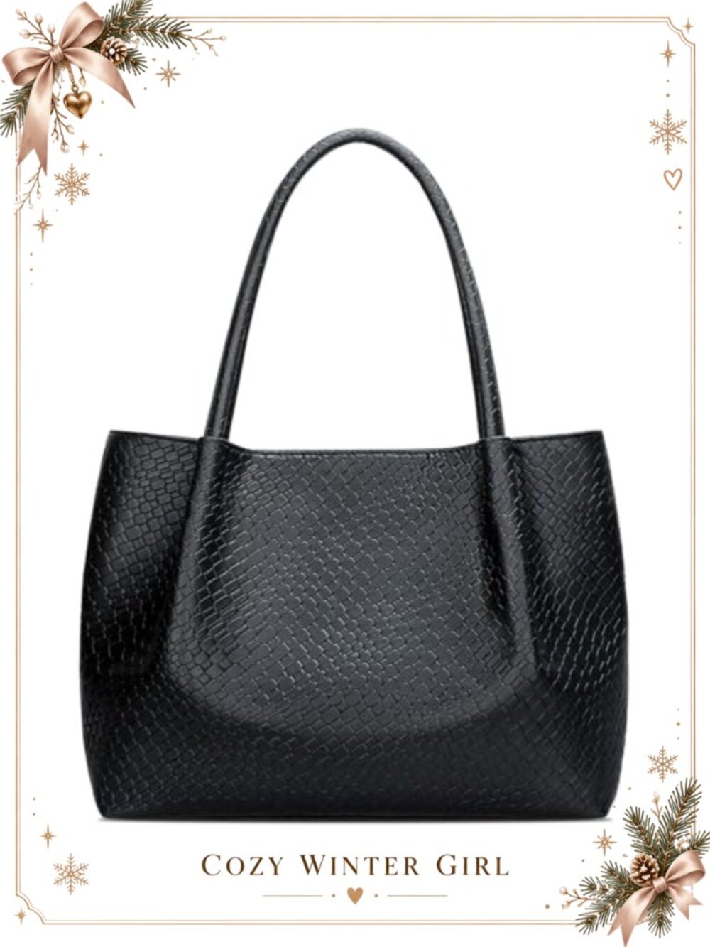 Vegan Leather Tote Bag for Women Large Shoulder Purse Travel Laptop
